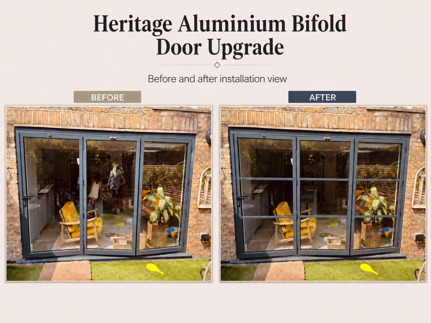Heritage Bifold Door Conversion Service Before and After